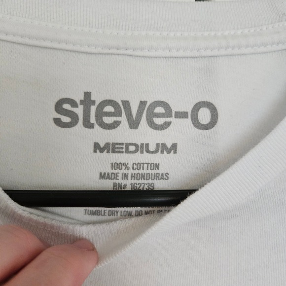 Steve-O Still Dumb Still Tough Tour T-Shirt SIZE MEDIUM WHITE Jackass - Picture 3 of 6